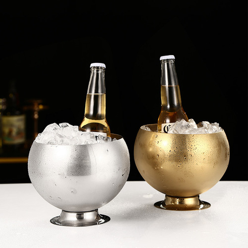 Nordic style portable ice bucket bar KTV stainless steel ice bucket ice bucket champagne red wine foreign wine ice bucket