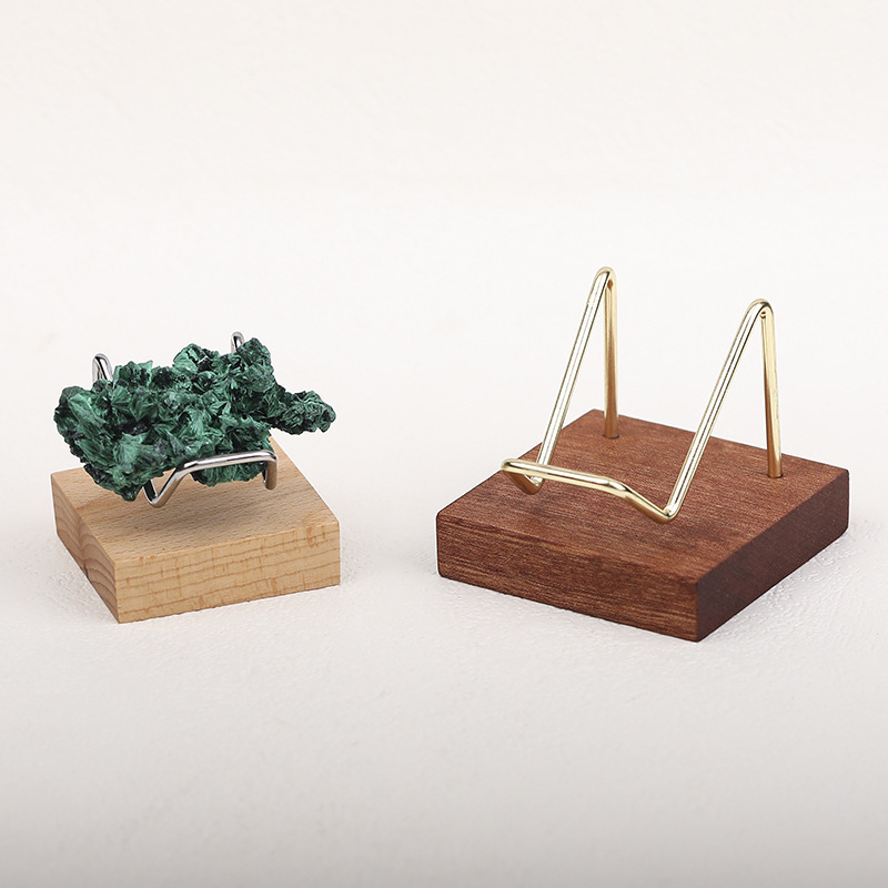 水晶クラスター鉱標原石標本展示棚ホームオフィス装飾装飾スタンドアクリル実木ベース|undefined