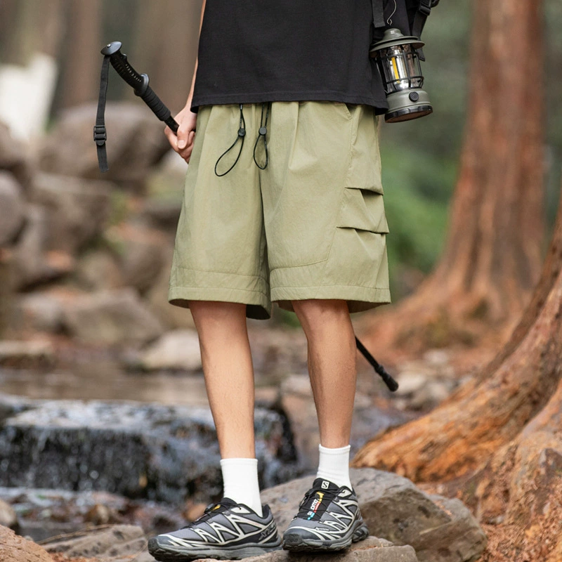 Шорты десантника мужские 2025 лето новые тонкие быстросохнущие пляжные брюки американский ретро свободные повседневные пятикарманные шорты