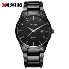 CURREN 8106 Men's Watch Steel Strap Quartz Men's Watch Calendar Sports and Leisure Waterproof Men's Watch