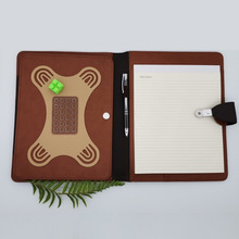 B5记事本皮套带U盘移动电源活页本手机充电笔记本公司礼品本子
