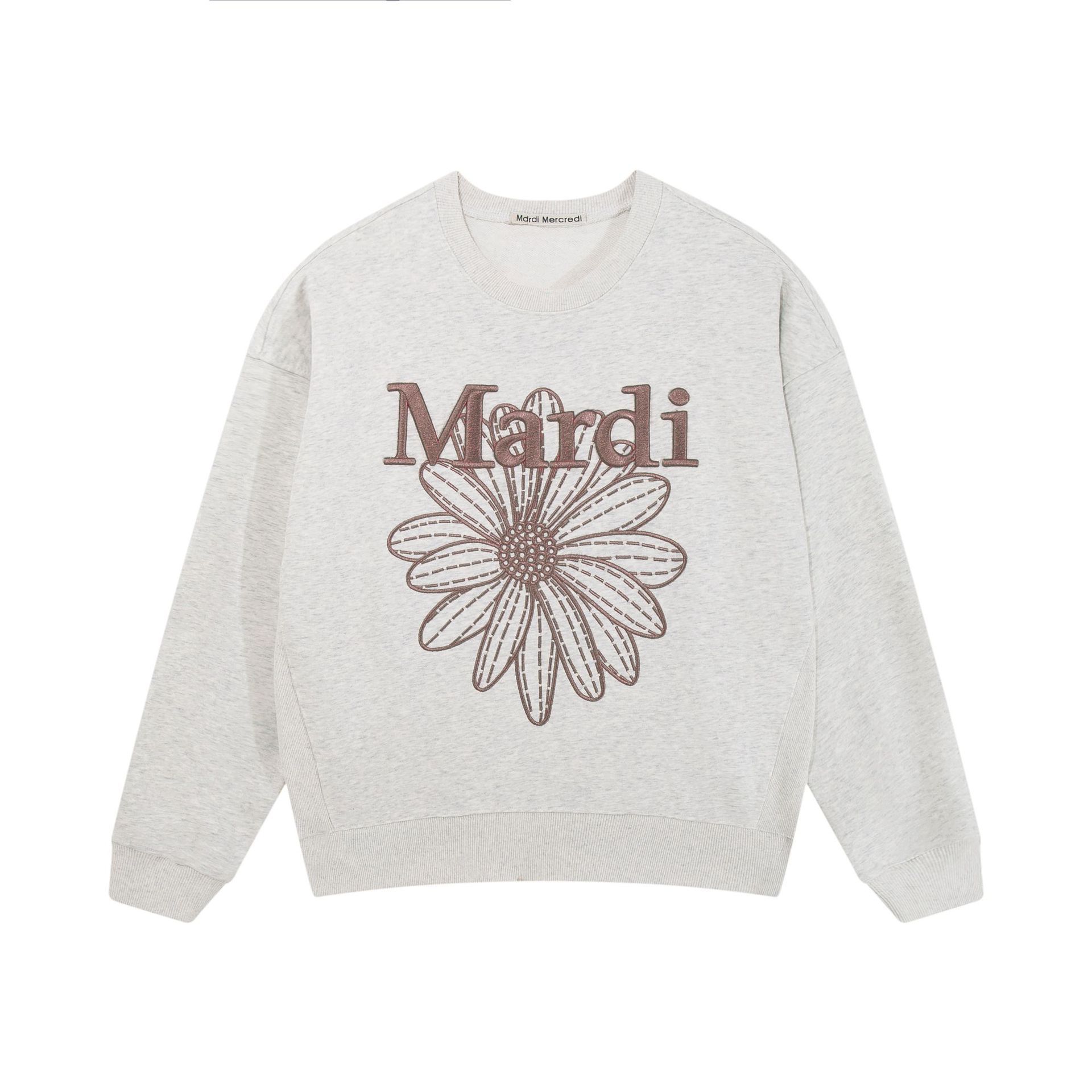 Embroidered oatmeal/coffee / One size fits all