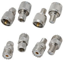 JXRF同轴连接器SO239 PL259 UHF公母转英制F头公母转接头射频头
