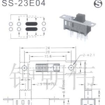 供应开关波动开关 SS-23H03双极三位波动开关 来图制定