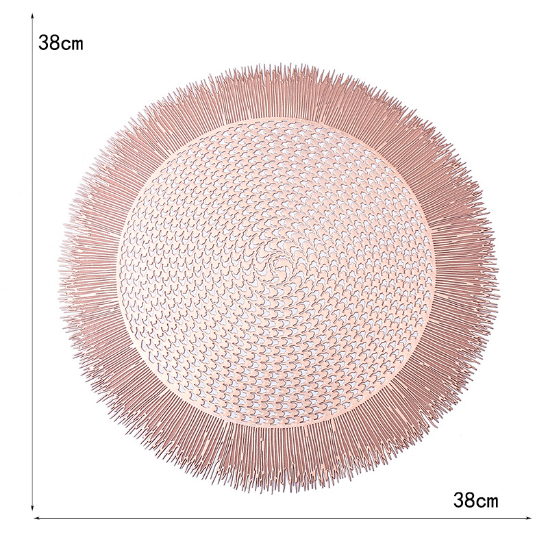 Transfronterizo Amazon francés romántico redondo mantel de PVC creativo de alta calidad ligero restaurante de lujo aislamiento térmico tapete impermeable