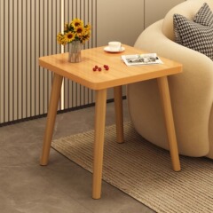 小さい方のテーブルのお茶のテーブルのレンタル部屋用の小さいタイプの簡易な正方形の木の足のベランダのお茶のテーブルのソファーの辺の数