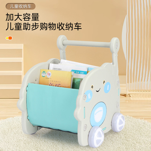 Baby Learning to Walk Push Cart Storage Cart Anti-Tipover Baby Walking Walker Role-Playing Toy Activity Gift Cart
