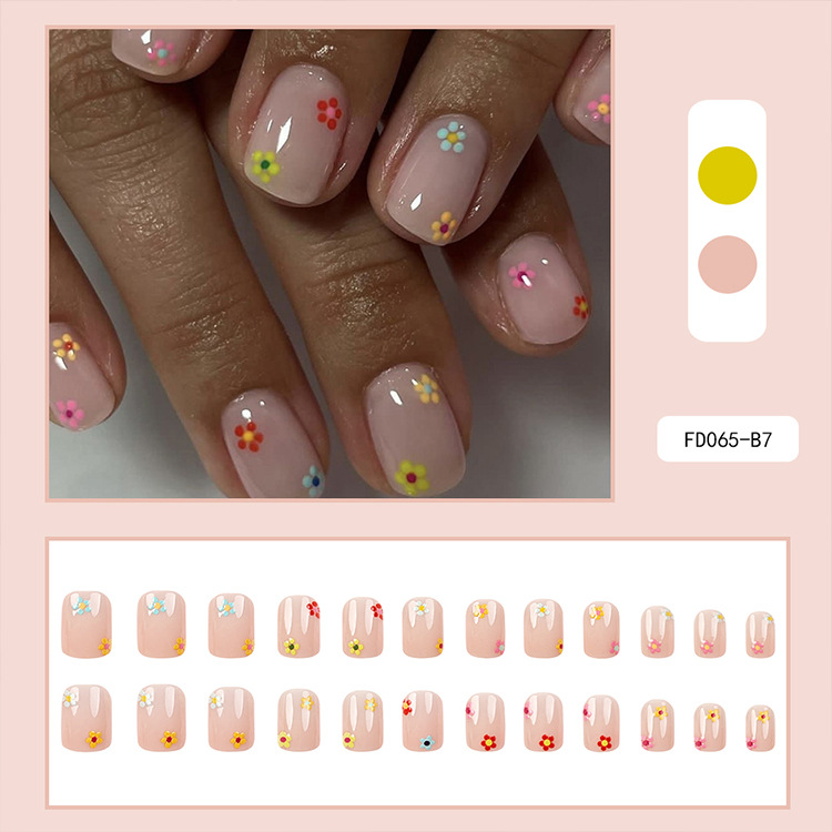 Uñas postizas 3D estéreo blanqueadoras, muy vendidas, piezas de arte de uñas portátiles transfronterizas, pegatinas de uñas sencillas con un toque de alta gama, venta al por mayor