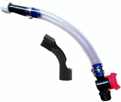 Tubing Filling Hose with Switch - black-with-elbow