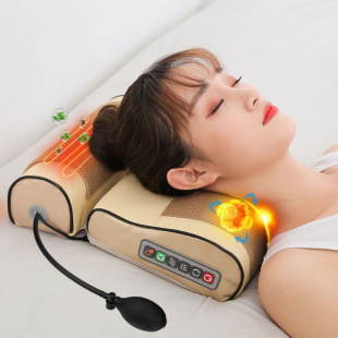 Cervical Spine Massager Neck Massage Pillow Heated Lumbar Spine Waist Hot Compress Multifunctional Massager Kneading Pillow Home
