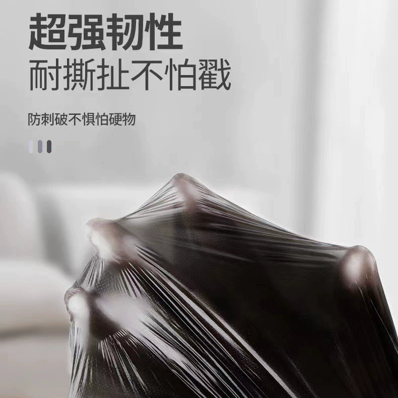 Handheld big garbage bag, black plastic disposable vest, increased thickness