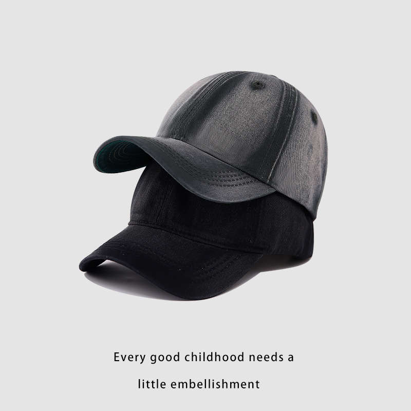 Sombreras de boca de pato de cabeza grande para niños y niñas de verano muestran la cara pequeña delgada blando sombrero de béisbol profundo transpirable sombrero profundo