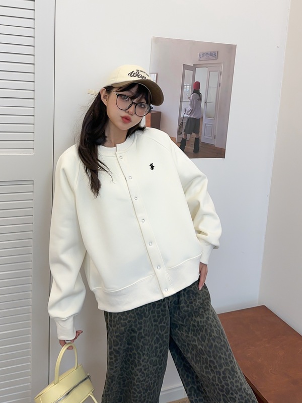 超火小马标刺绣开衫2025秋韩系休闲百搭时尚开衫单排扣短款外套女|undefined