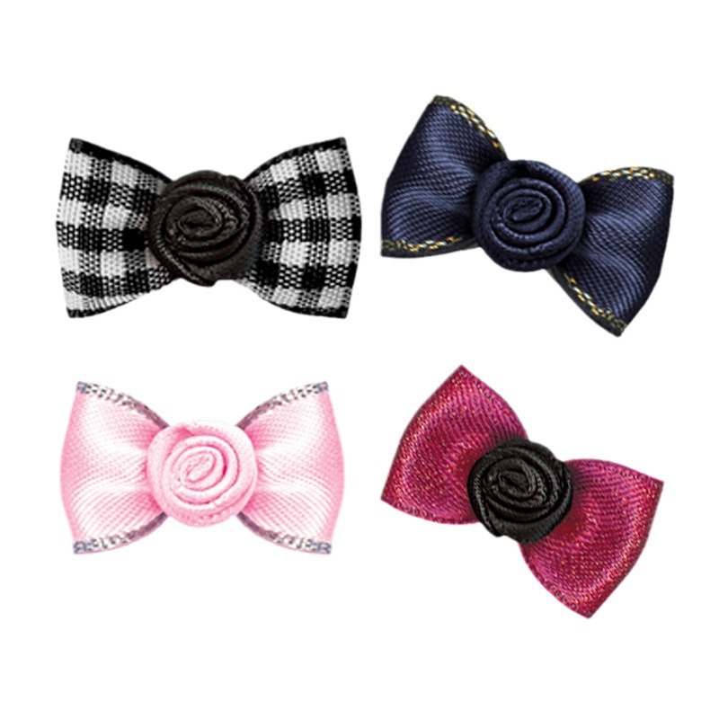 Cinta floral hecho a mano nudo ropa interior ropa Ropa Decoración hecha a mano cinta nudo Rosa 5 puntos nudo plano mano nudo