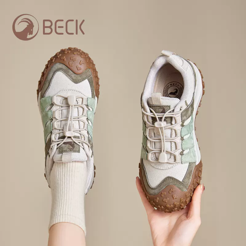 公羊女鞋女式时尚单鞋厚底运动休闲鞋潮流拼色阿甘鞋可代工定制