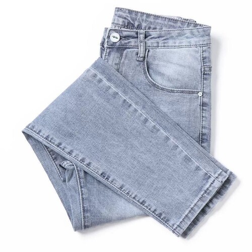 Spring and Autumn New Men's Korean Style Trendy Elastic Tapered Straight Leg Casual Long Pants Sporty Splicing Mini Pants