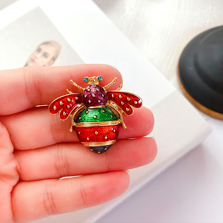 15g Weight Artificial Pearls, Rhinestones Inlay Material Brooches Classification Daily Occasion Alloy Material Insect Pattern Unisex Gender Plating Design Retro Style Retro Pin Insect Alloy Plating Artificial Pearls Rhinestones Unisex Brooches 8
