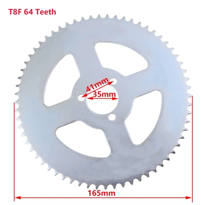 Motosiklet ləvazimatları və aksesuarları: Gasoline Scooter T8F Gear - t8f-64t-35mm-silver-440g