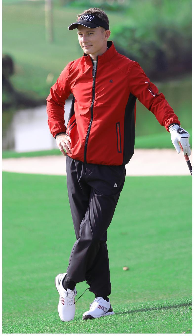Áo khoác chống gió nam dài tay PGM Golf – thiết kế cổ đứng, nhẹ thoải mái — YF376 Áo khoác nam dài tay màu xanh nước biển, YF376 Áo khoác nam dài tay màu trắng, YF387 Áo khoác dây kéo dài tay nam màu trắng, YF376 Áo khoác nam dài tay màu đỏ chi tiết 25