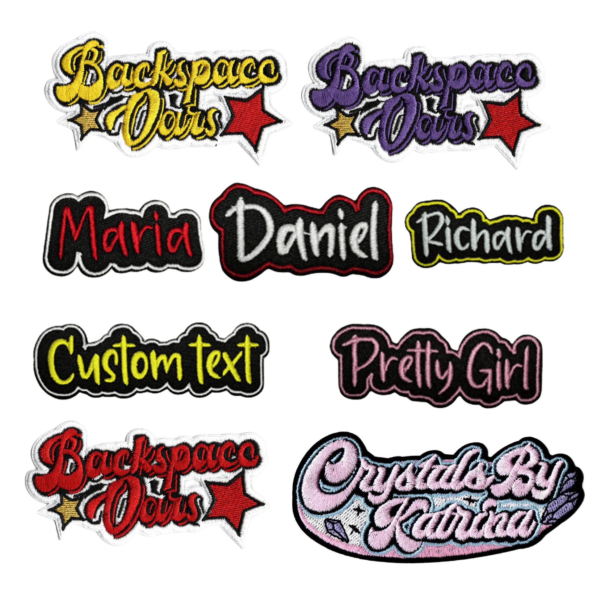 英文字母刺绣补丁布贴衣服辅料外套T恤胸贴帽子包包装饰补洞贴花