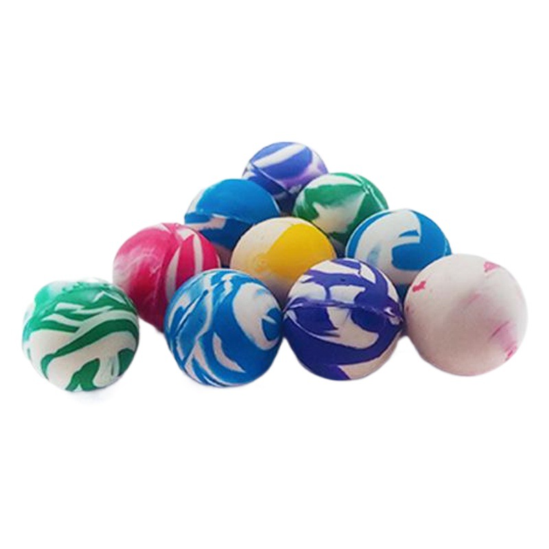 Flower-Shaped Rubber Solid Elastic Ball, Children's and Elementary School Students' Cat Toy, Colorful Bouncing Ball, Rainbow Ball Wholesale