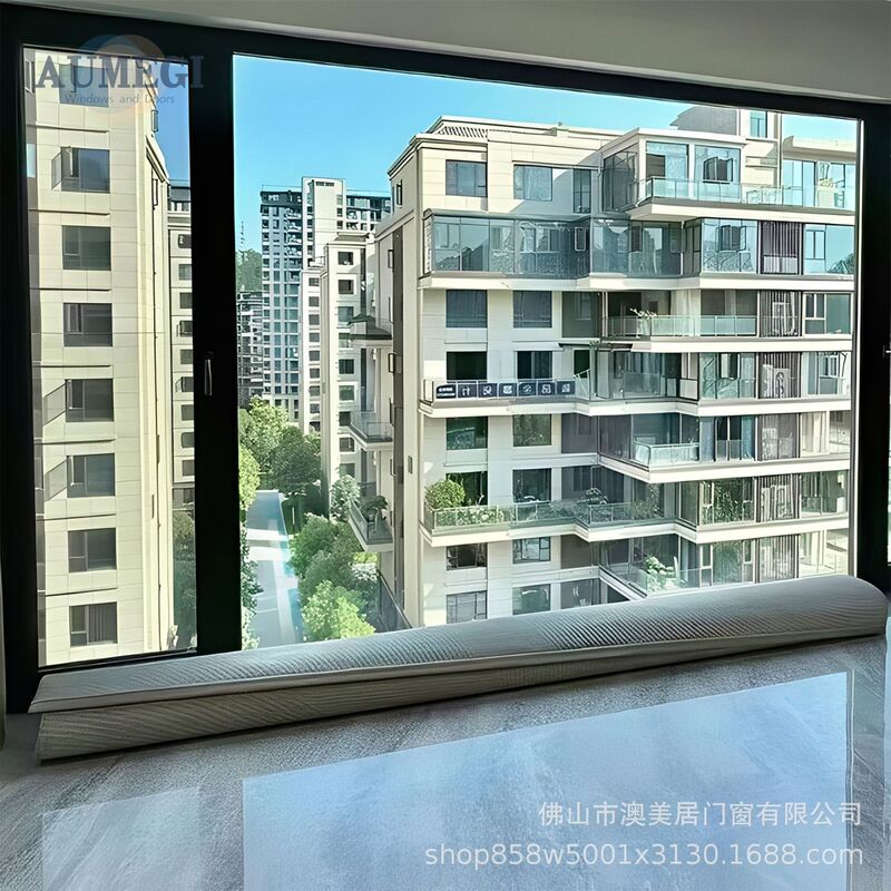 Ce Eu Certified Multi-Track Design Sliding Window with Laminated Glass, Wind-Resistant, Thermal Break Aluminum Window, Pressure Test Window