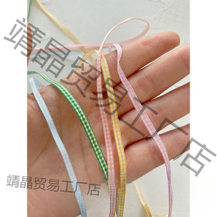 3mm4mm Prellis with Pastoral Style Prellis with Ribbon Ribbon Handmade Hair Accessories Ribbon Doll Decoration Bow