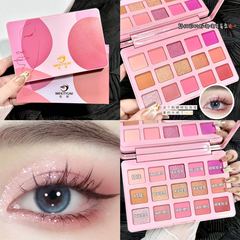 芭比粉甜心派對15色眼影閃粉珠光啞光彩色眼影盤多巴胺舞台妝彩妝