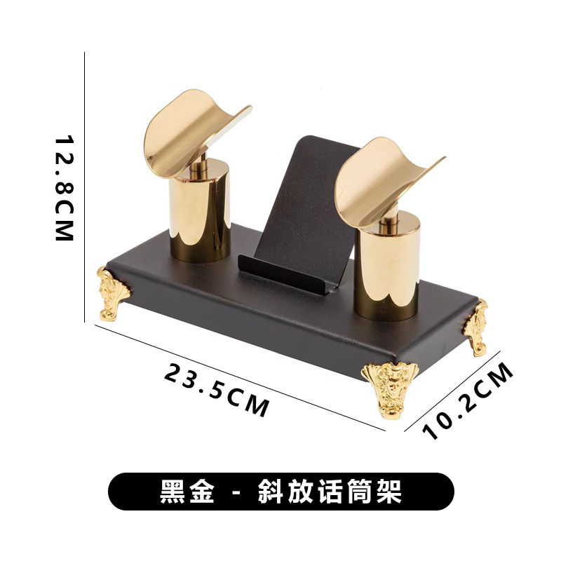 Clásico escenario de Oro Negro - estante de micrófono inclinado (oro negro)