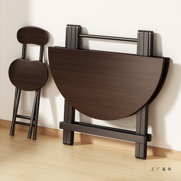 Foldable Table Portable Stall Table and Chair Set Rental Home Round Table Small Apartment Simple Dining Table