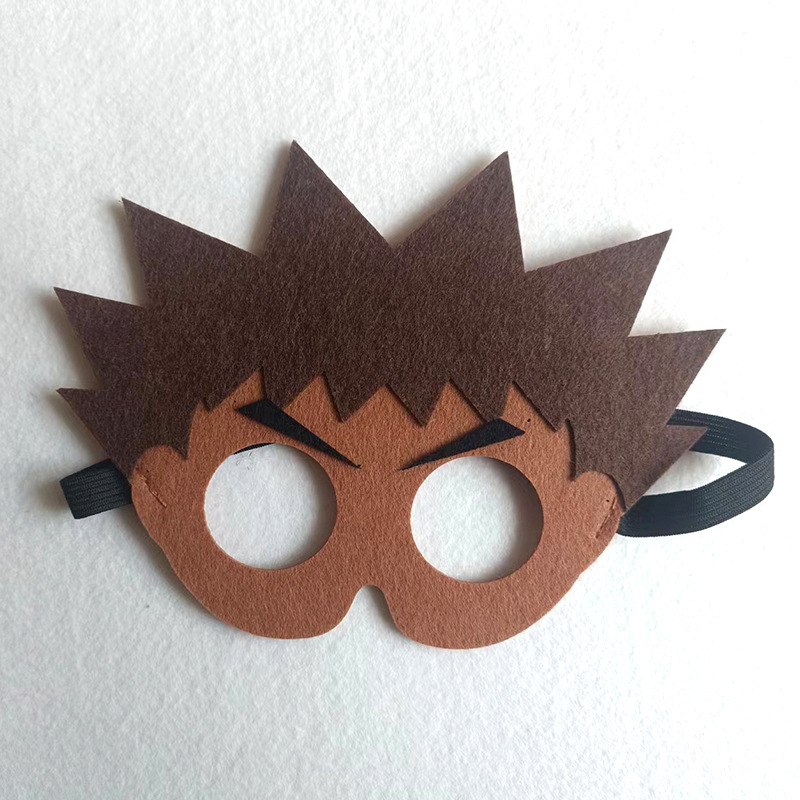 Dibujos animados para Niños dibujos animados fiesta rendimiento elfo fieltro máscara padre-hijo mascarada disfraz máscara de ojos decoración de la cara