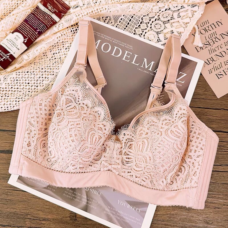 Lace Thin Cup Rabbit Ears Comfortable Memory Soft Steel Ring Bra Push-up Adjustable Push-up Women's Intimates 2010