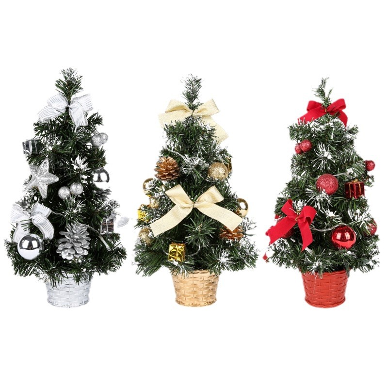 40CM Decoración de mesa lámpara de árbol de Navidad Lámpara decorativa de pino mini árbol decoración de vacaciones regalo de Año Nuevo
