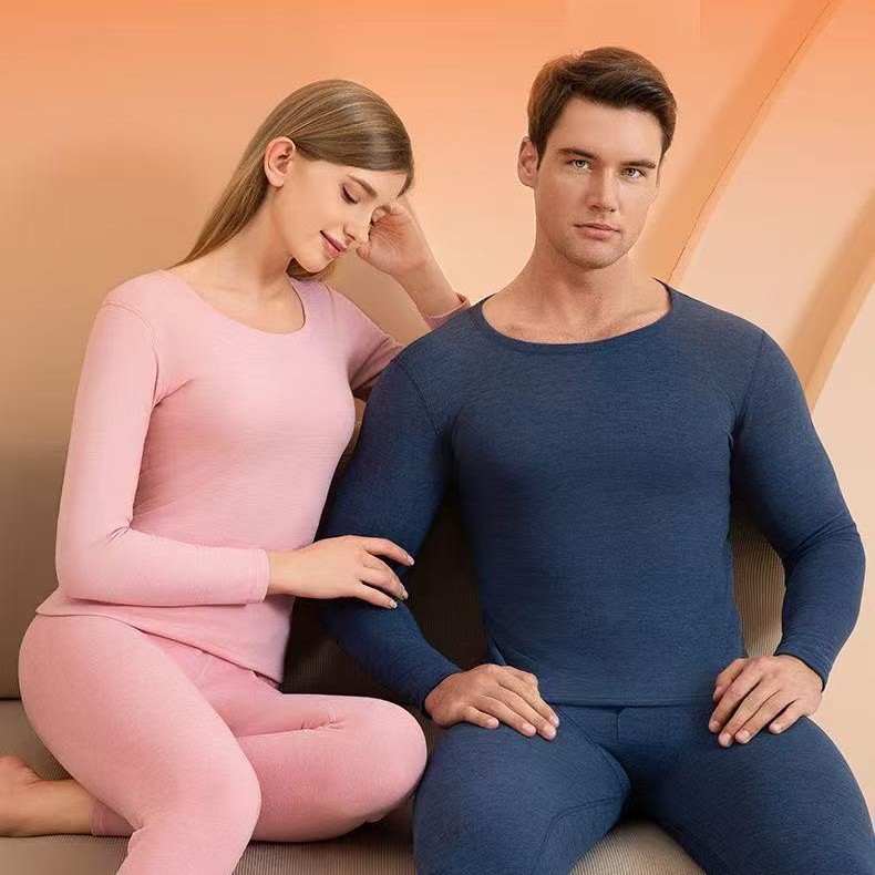 2024 Cashmere Silk Men's Thermal Underwear Set Winter German Velvet Brushed Autumn Clothes Autumn Pants Thermal Underwear for Women