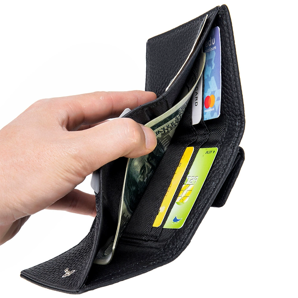 Small design short wallet, fashionable Japanese shoulder bag, card holder, genuine leather