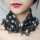 Factory wholesale printing cute decorative scarf small silk scarf spring and summer lace thin pendant silk scarf