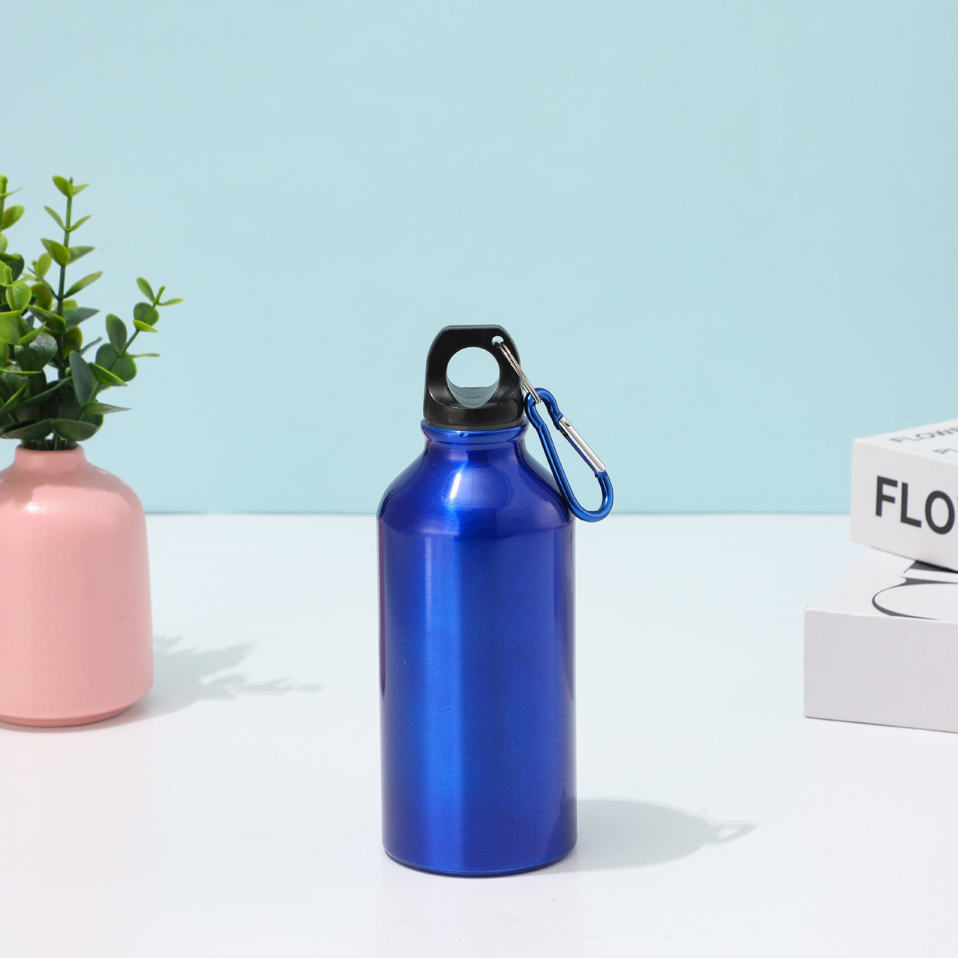 Nueva taza de aluminio de color sólido simple portátil hervidor de agua portátil con cuerda taza de aislamiento térmico de bicicleta al aire libre taza de agua deportiva image 16