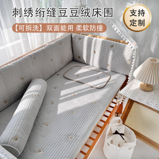 Baby crib fence soft bag autumn and winter children splicing bed enclosure baby one-piece anti-collision fence block cloth heightening