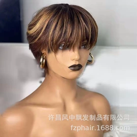 假发短直发;假发长卷发;假发短卷发