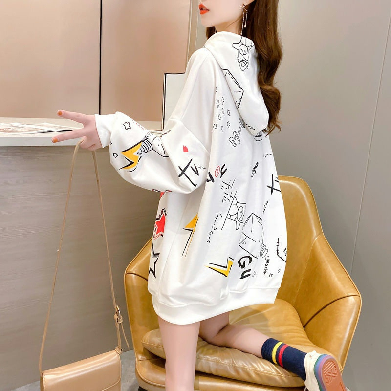 Improved Version, Please See the Actual Product before Ordering: Pikachu Hooded Sweatshirt for Women, Mid-Length, Student Style, Korean Version, Loose Fit