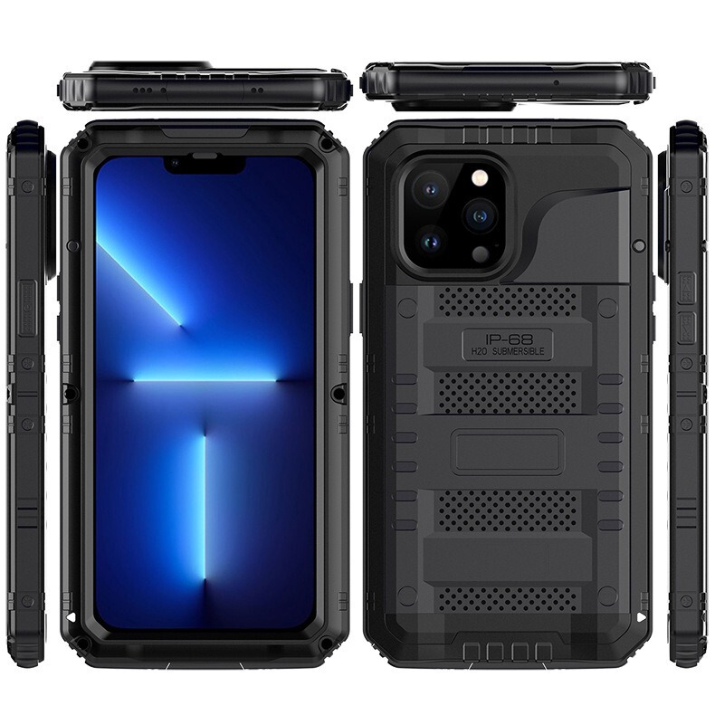 適用戦狼アップルiPhone 12pro全包i 13pro Max金属三四防潜水携帯ケースカバー|undefined