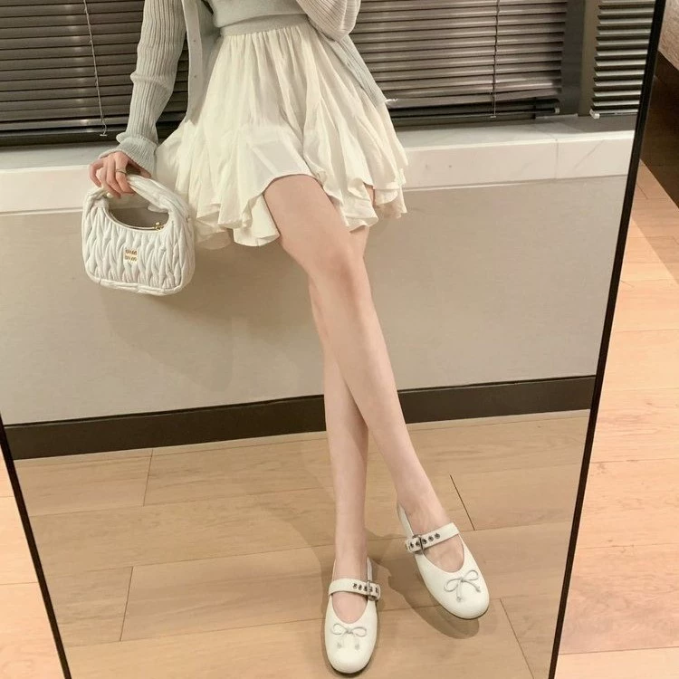 French small fragrant style shallow mouth single shoes for women 2025 spring and autumn new gentle style versatile ballet flat Mary Jane shoes