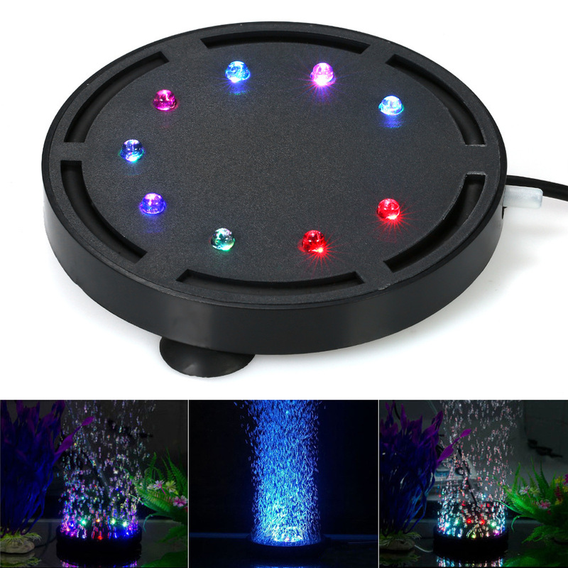 Factory direct fish tank landscaping decoration colorful bubble light LED diving light fish tank light gas plate light cross-border hot sale