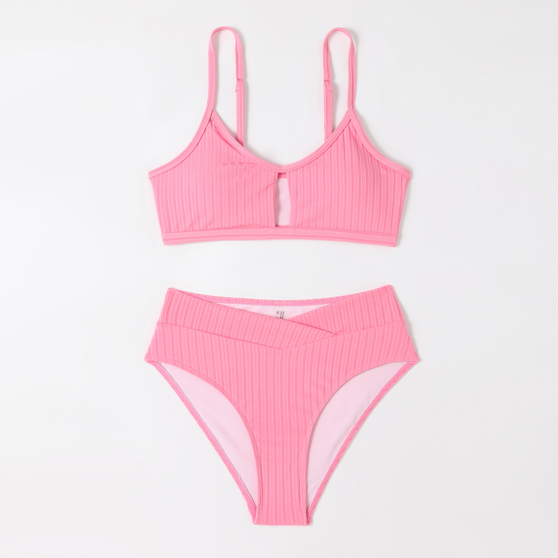 2023 Europa y los Estados Unidos comercio exterior chaleco de trajes de baño de cintura alta costura bikini trajes de baño de mujer deportivo de alta elasticidad