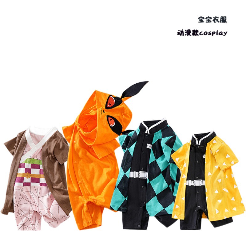 Mono de bebé de 0-1 años de edad, primavera y otoño anime japonés manwu vacío Dragon Ball Cosplay mameluco del bebé