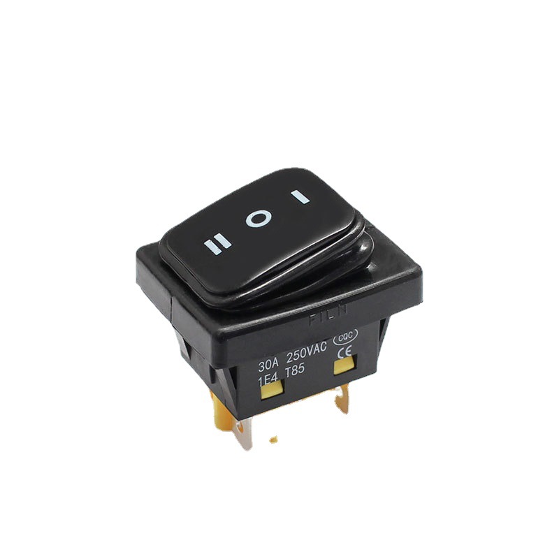 分体紫铜脚30A大电流带防水框无灯六脚三档船型开关 12v220v380v