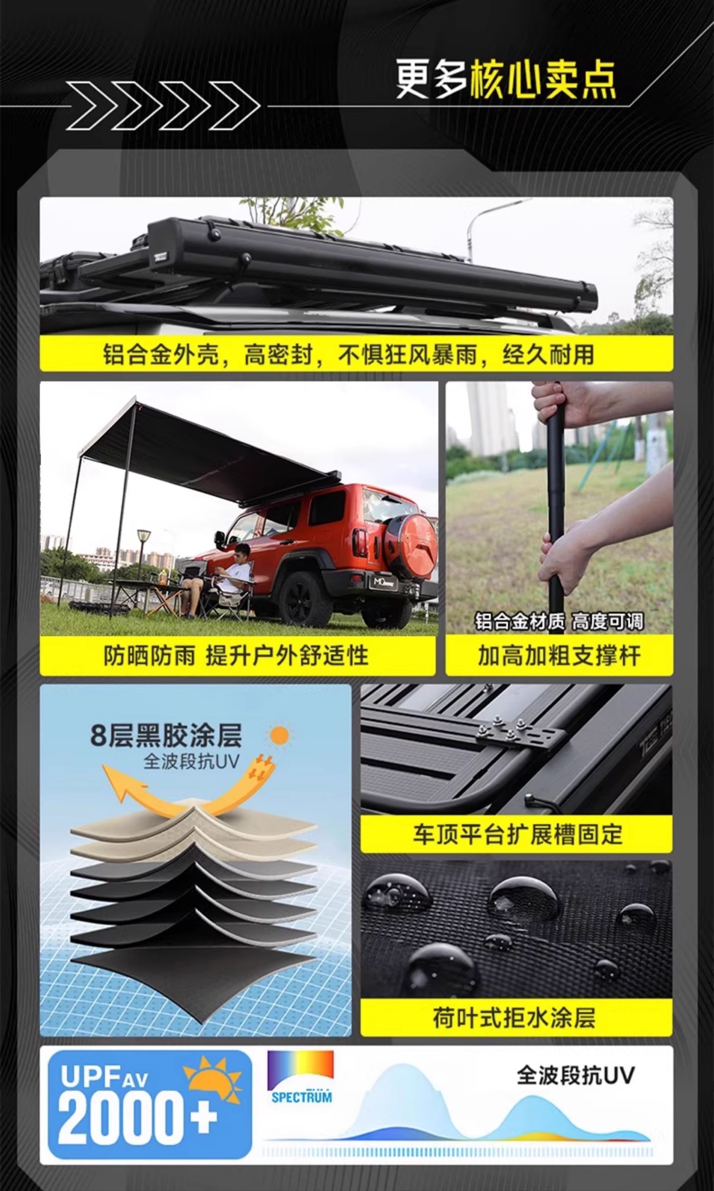 Tank 300/400/500/700Hi4-T Explorer Luggage Rack Roof Platform Spotlight Modified Guard Ladder