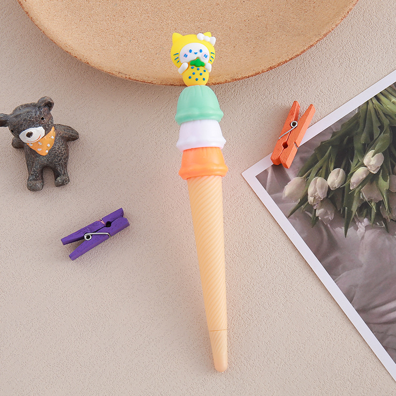 Bolígrafo de góner Haagen-Dazs Bolígrafo de góner de cono de dibujos animados Bolígrafo de góner de helado Papelería creativa Regalo de premio para estudiantes