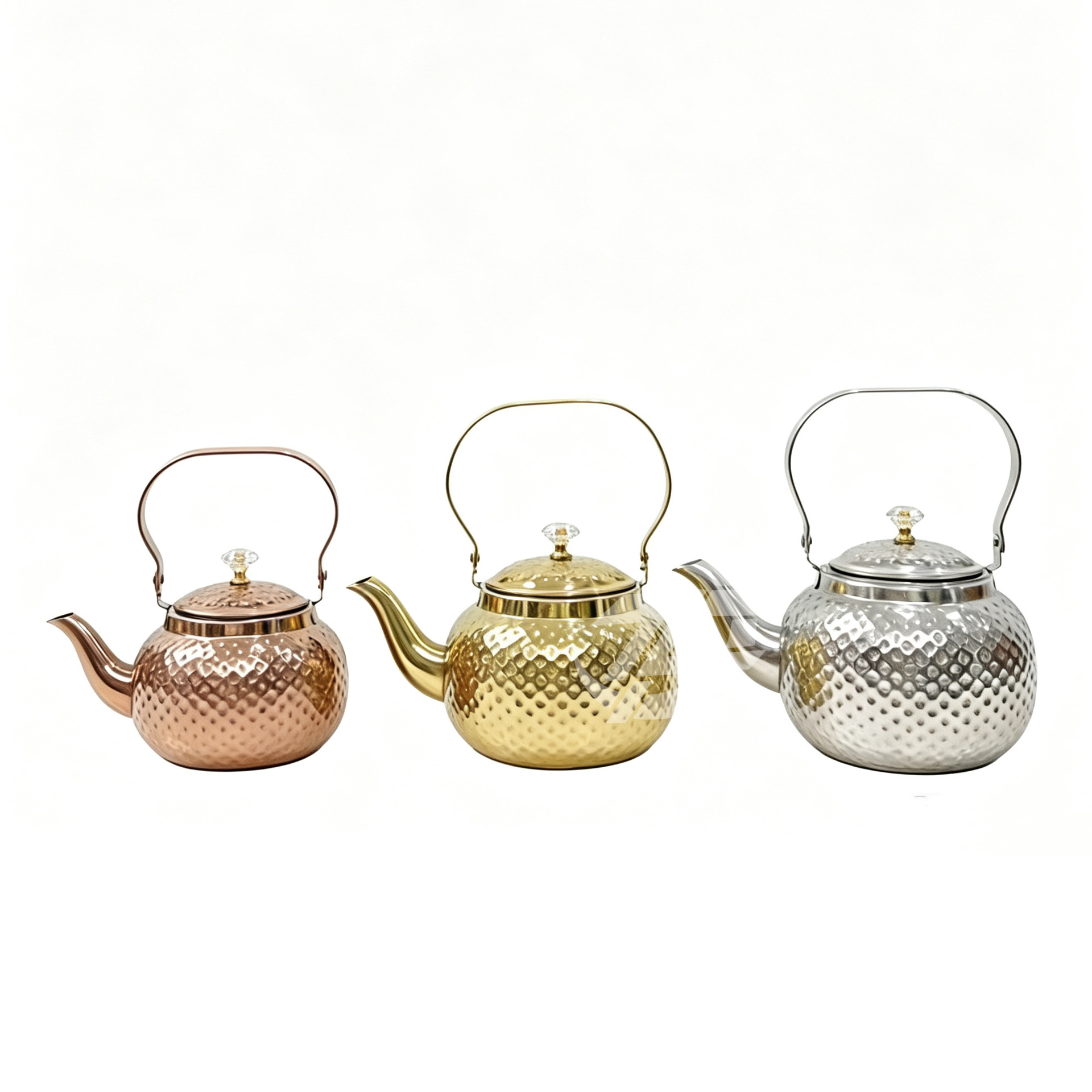 Stainless steel hammered water kettle, export foreign trade kettle, Middle Eastern kettle, natural titanium exquisite kettle, handle kettle, floral tea kettle