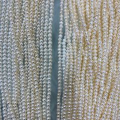 天然淡水珍珠  3~4mm強光 近圓和橢圓 巴洛克 DIY項鍊手鍊配件